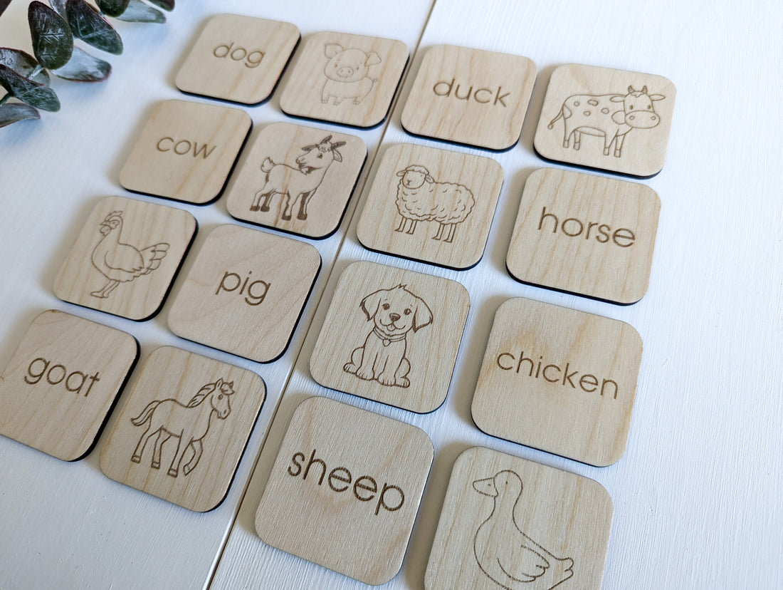 Farm Matching Memory Game