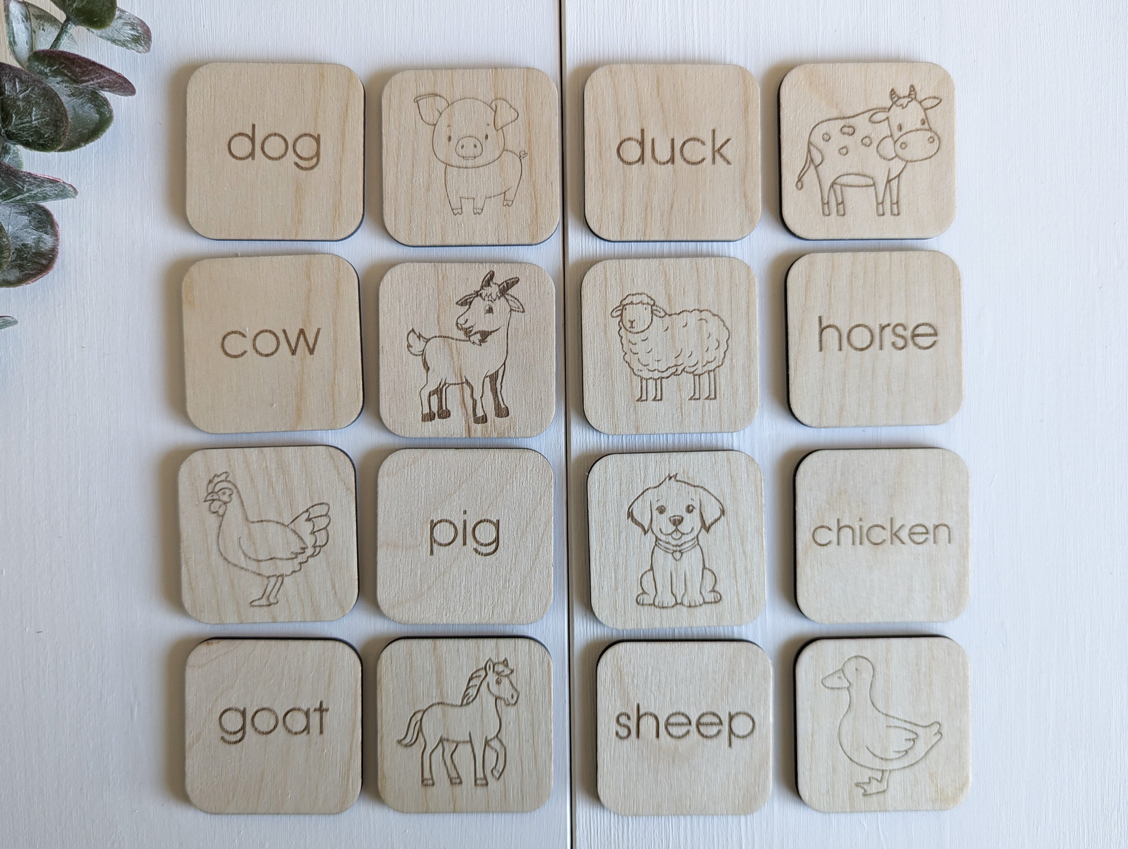 Farm Matching Memory Game