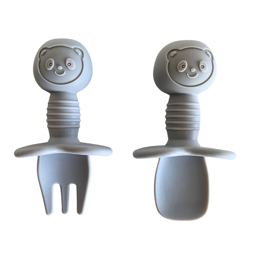 Mini Fork + Spoon | Silicone Utensils | Baby & Toddler