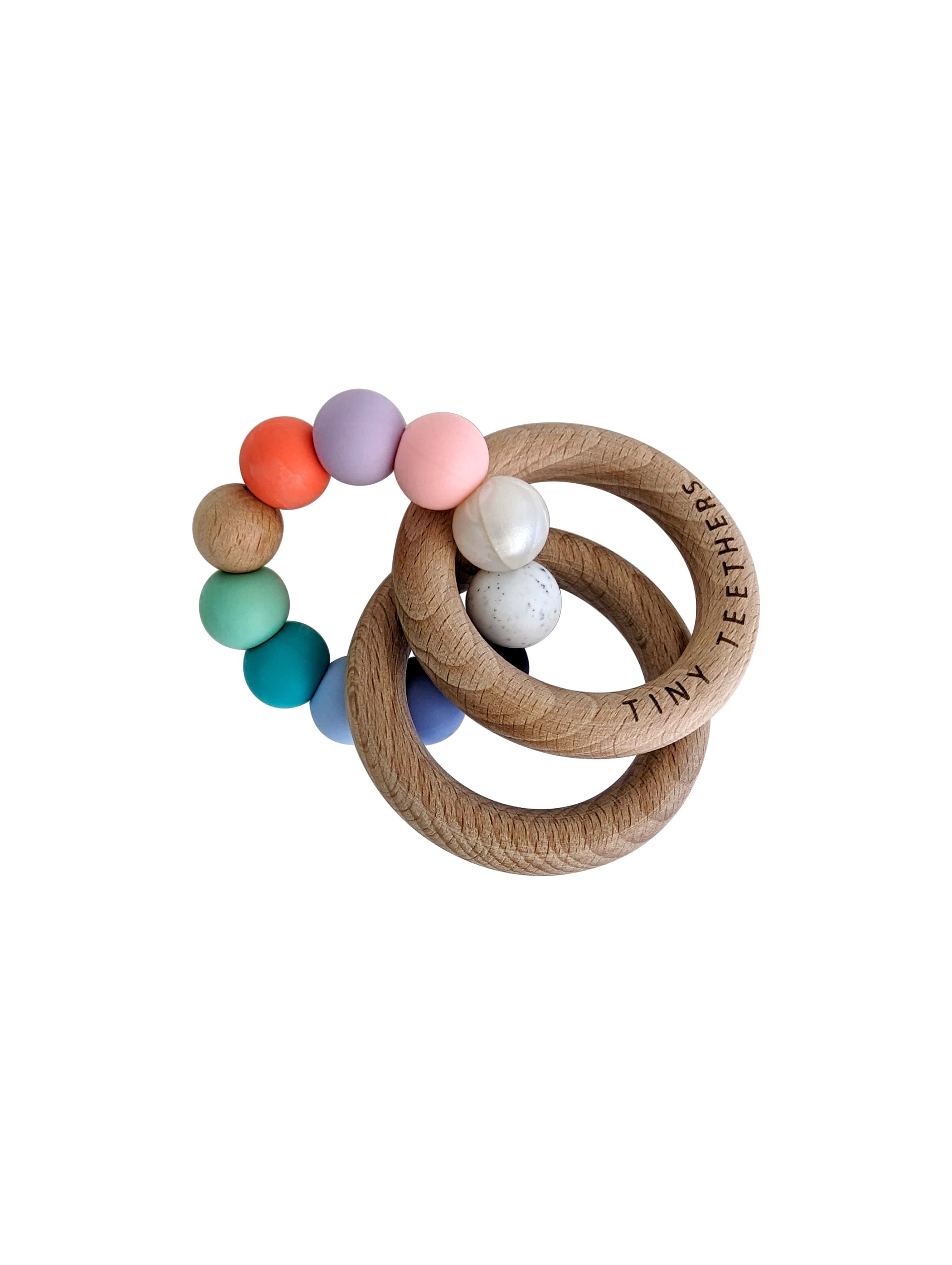 Multi Color Rattle Teether Rings