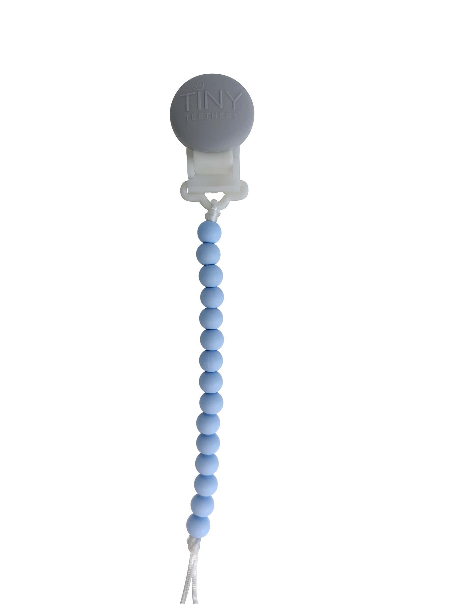 Pale Blue Signature Pacifier Clip Silicone