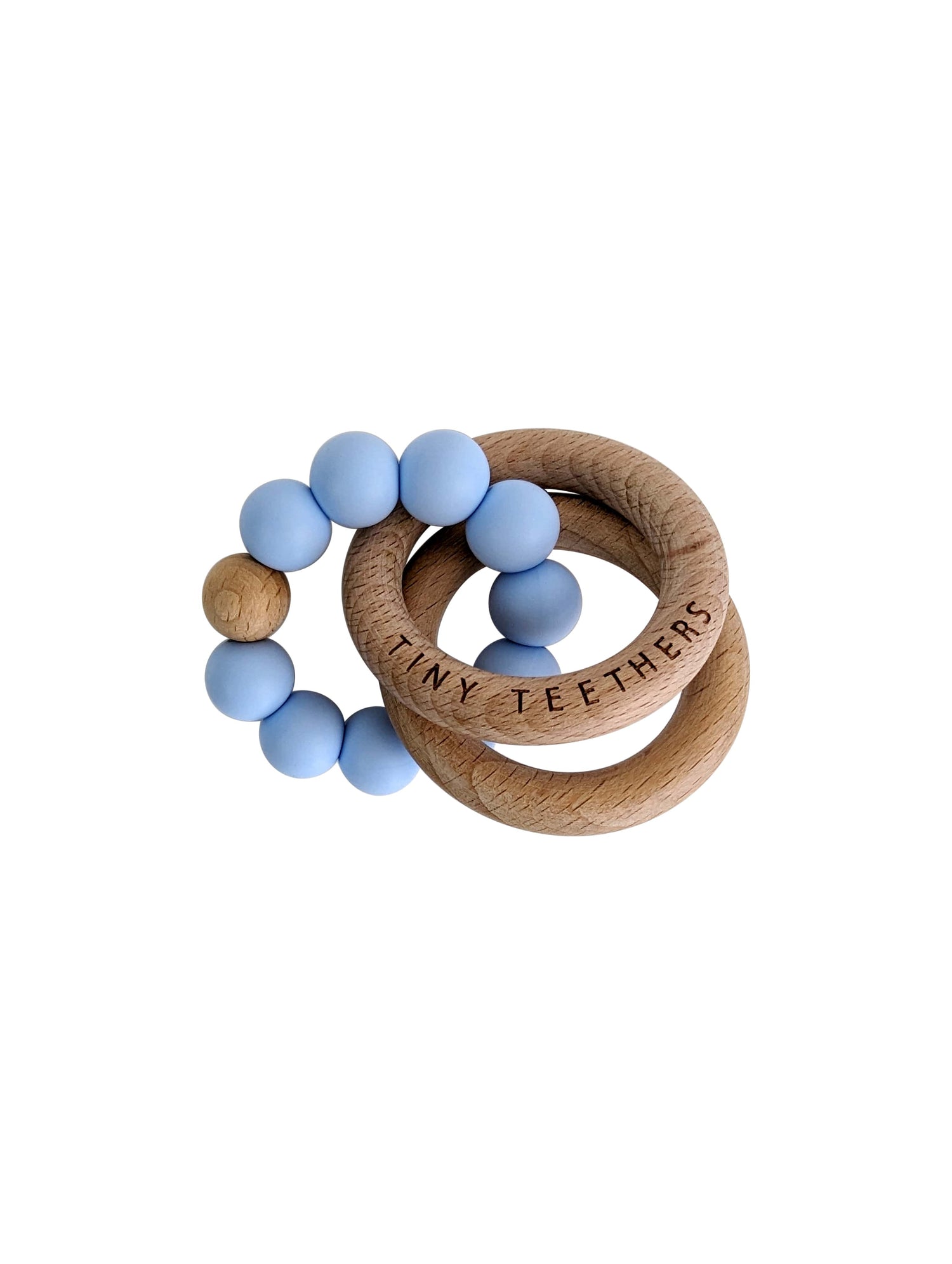 Pale Blue Rattle Teether Rings