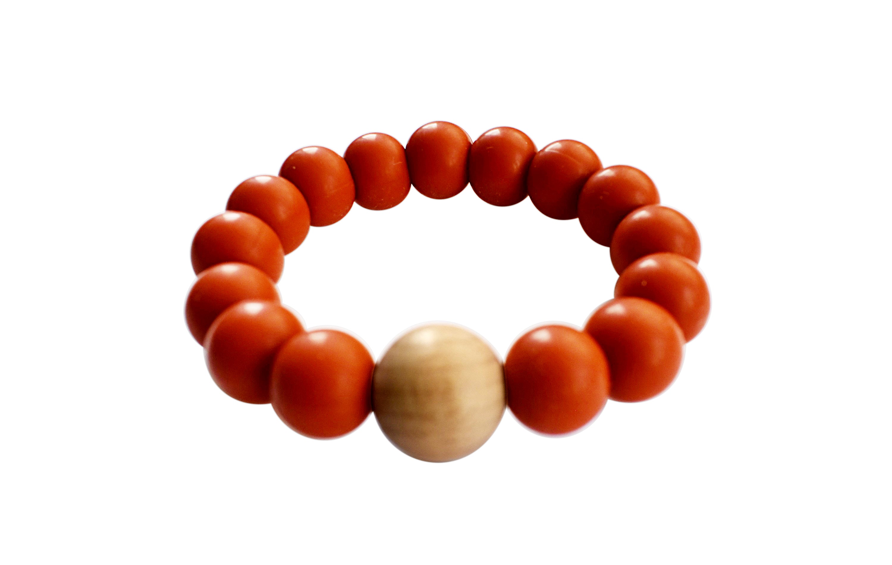 burnt sienna mini teething ring