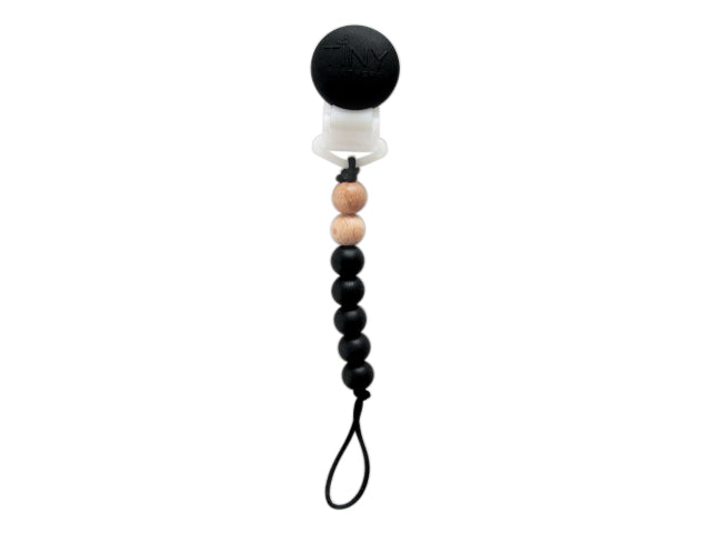 Black mini pacifier clip
