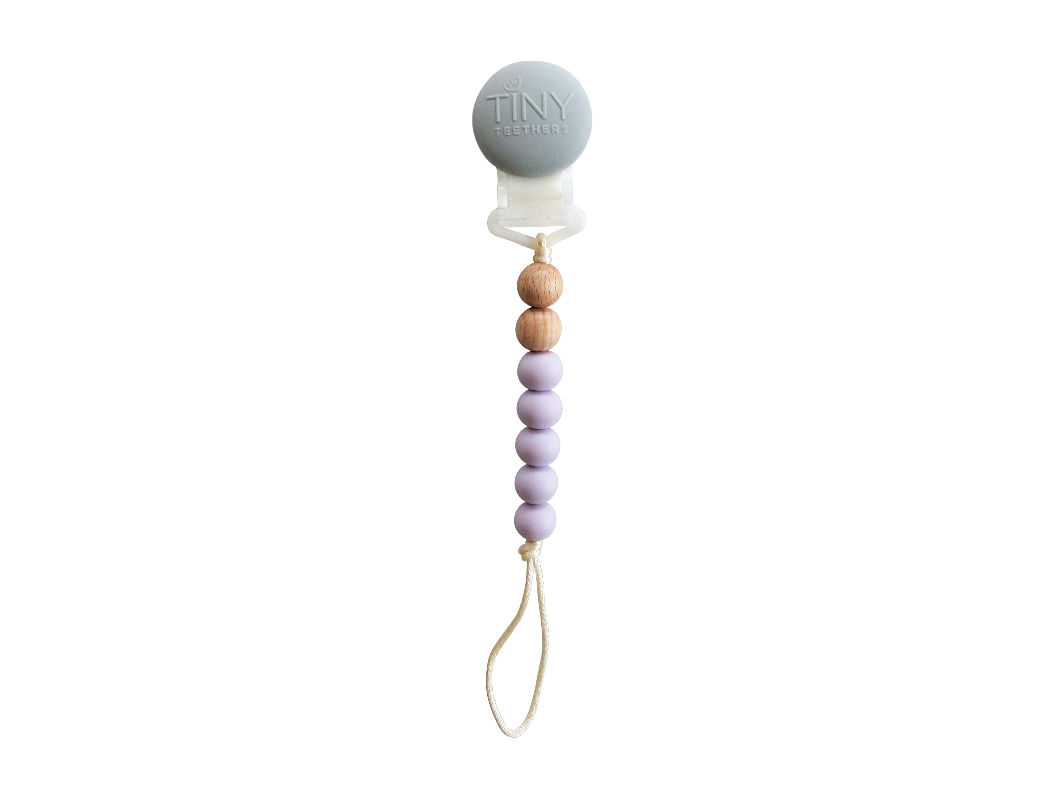 Lavender mini pacifier clip