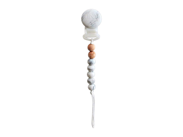 Marble mini pacifier clip