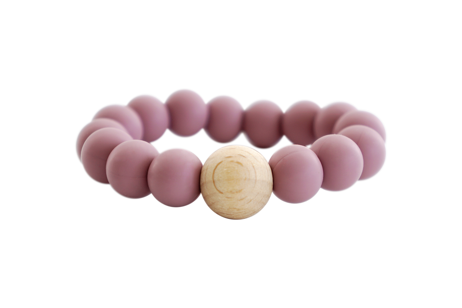 mauve mini teething ring