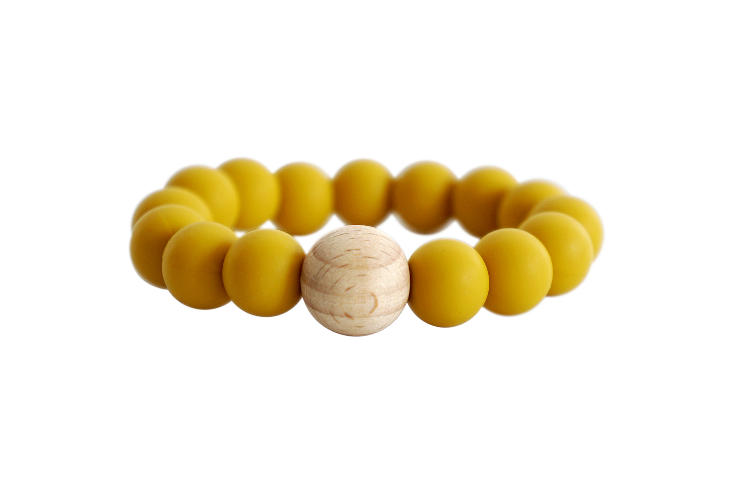mustard mini teething ring
