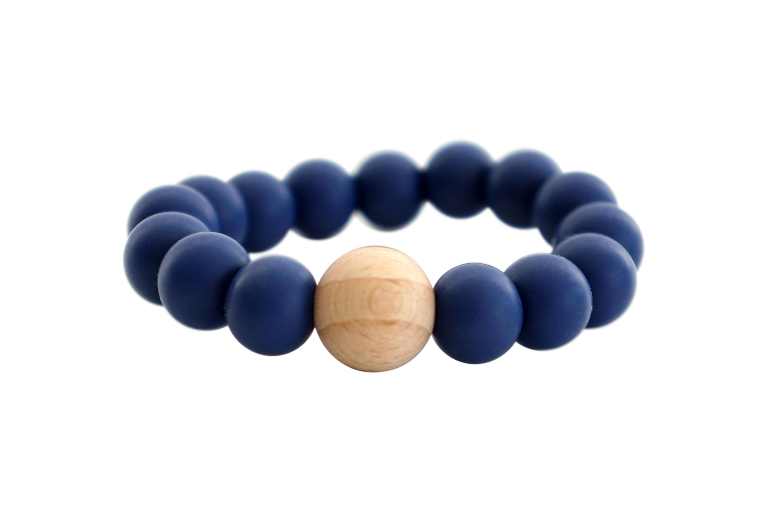 navy mini teething ring