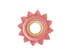 pink flower teether silicone and wood