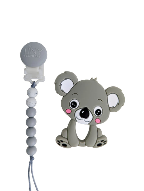 Koala Teether on a Pacifier Clip