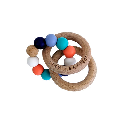 Multi Color Rattle Teether Rings