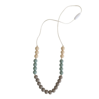 Oat, Sage and Ivory Silicone Teething Necklace