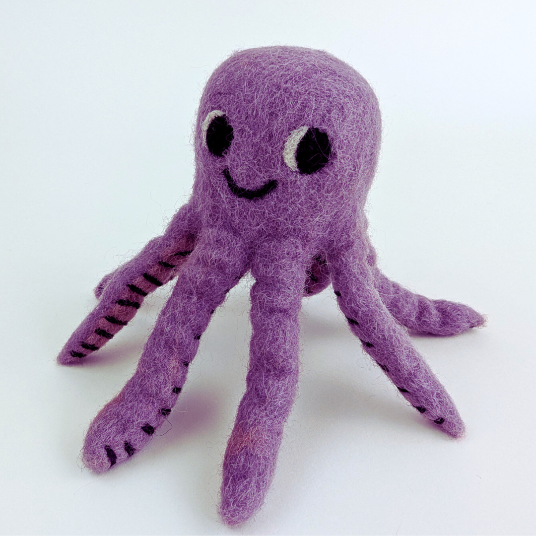 Handcrafted Felted Octopus