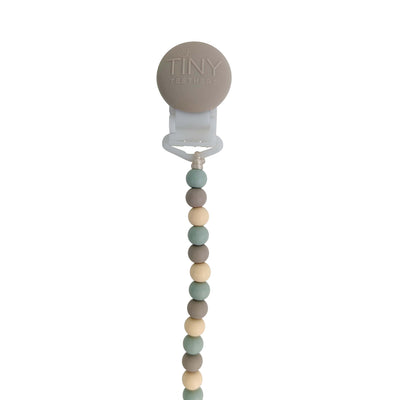 Sage oat Ivory Signature Pacifier Clip Silicone