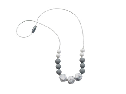 Marble, Grey and White Teething Necklace